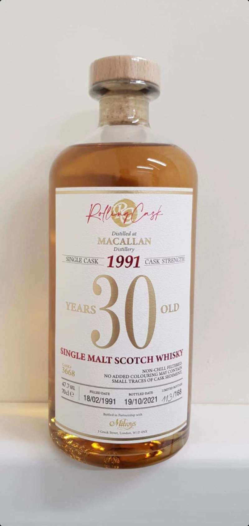 Macallan Single Malt Whisky 1991 30 Years Old